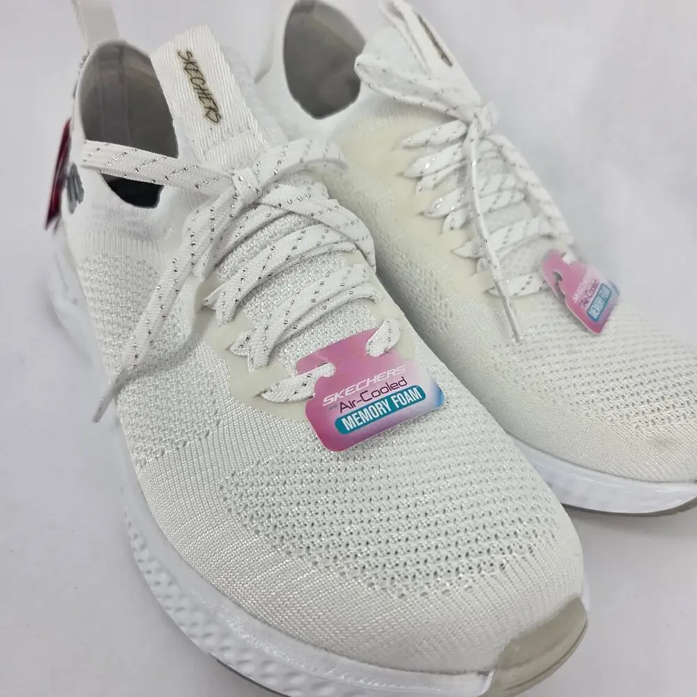 NEW Skechers Gravity Experience Solar Fuse White Holo Sneaker Women's 9 NIB